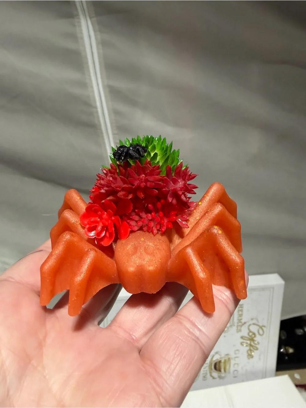 Artisan Resin Spider Faux Sc lent Decor Lot of 3